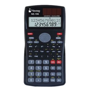 NE-196  Calculadora Nextep Científica 10+2 Dígitos Doble Línea 240 Funciones Batería Solar