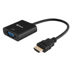 208-151 Convertidor Steren HDMI a VGA Audio-Video Color Negro
