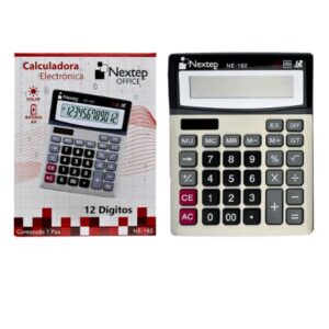 NE-182  Calculadora Nextep 12 Dígitos Escritorio Bateria/Solar