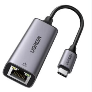 50737  Adaptador de Red USB-C 3.1 (5 Gbps) a RJ45 | Thunderbolt 3 | Admite 10/100/1000 Mbps | Chip Inteligente | Amplia Compatibilidad | Caja de Aluminio | Longitud del cable 10 cm.