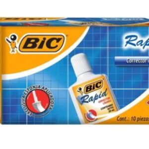 867978 Corrector Líquido BIC Rapid 20ml C/10 Pzas