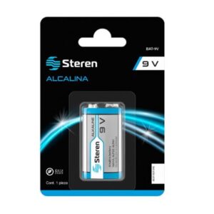 BAT-9V  Pilas Steren Alcalina Cuadrada 9V 1 Pza