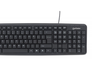 178464  Kit teclado y mouse optico de 1000 ppp, teclado con diseño ergonómico y con amplia área de trabajo