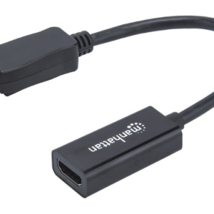 151634  Adaptador Pasivo de DisplayPort Macho a HDMI Hembra, 1080p a 60Hz, Negro; Convierte una señal DisplayPort en una señal HDMI