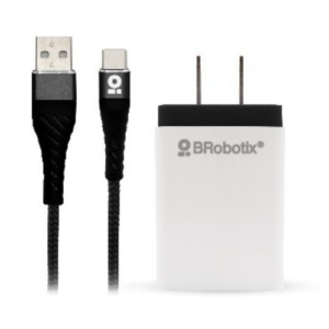 963325  CARGADOR BROBOTIX USB C/CABLE TIPO C CARGA RÁPIDA 963325, Negro, Pared, 5 V, 1