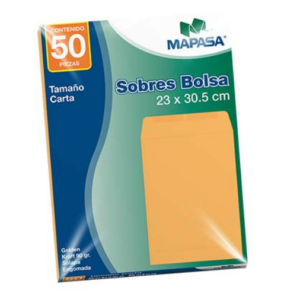 IA0316  SOBRE BOLSA MAPASA PANUCO CARTA 10 BOLSAS C/50
