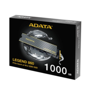 SLEG-860-1000GCS  Unidad de Estado Sólido ADATA LEGEND 860 1TB PCIe Gen4x4 M.2 2280, Con disipador de aluminio.