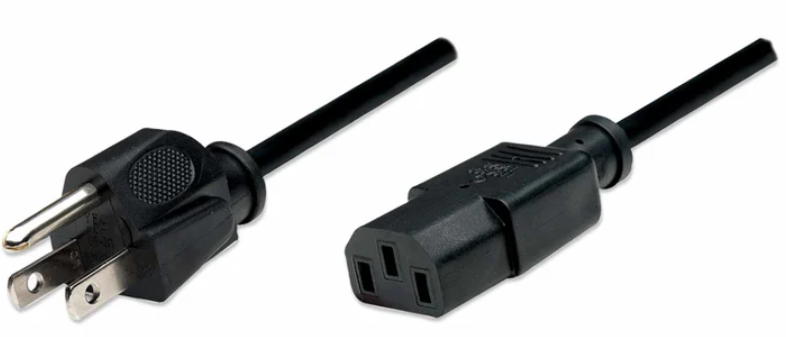 300179 Cable de Alimentación Manhattan Estándar 1.8m Color Negro